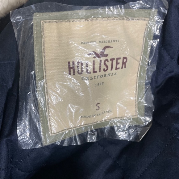 Hollister Olive Green Fur Collar Utility Jacket S - Picture 12 of 12